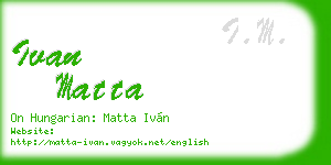 ivan matta business card